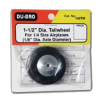 DU-BRO 1-1/2" DIA TAILWHEEL FOR 1/4 SIZE PLANE, 1/8" DIA AXLE DIAM DBR150TW, HC_OZ