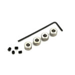 DU-BRO 1/8" NICKEL PLATED BRASS DURA-COLLARS 3.2MM, 4PC, DUBRO139, HC_OZ