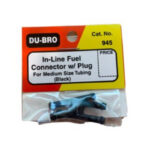 DU-BRO IN-LINE FUEL CONNECTOR W/PLUG, BLACK,  2PC, DU-BRO 945, HC_OZ