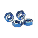 TRAXXAS HEX WHEEL HUBS, ALU BLUE 4PC, AXLE PINS 4PC, 4954X, HC_OZ
