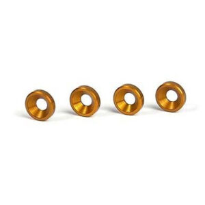 XRAY ALUMINUM COUNTERSUNK SHIM - ORANGE , 4PCS, 301159-O, HC_OZ