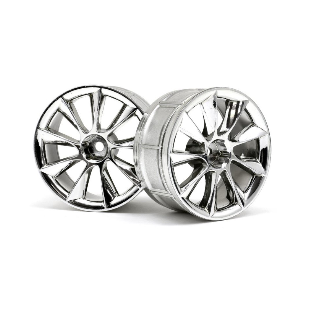 HPI 1/10 LP29 WHEEL ATG RS8 CHROME, 3MM OFFSET,12MM HEX, 2 PCS 33462, HC_OZ