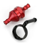 DU-BRO IN-LINE FUEL FILTER W/PLUG (RED), 834, HC_OZ