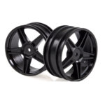 HSP 1:10 FRONT WHEEL RIM CHROME, 5 SPOKE,  2 PCS, 12MM HEX, 06008, HC_OZ