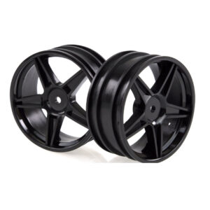 HSP 1:10 FRONT WHEEL RIM CHROME, 5 SPOKE,  2 PCS, 12MM HEX, 06008, HC_OZ