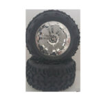 VRX RIVER HOBBY 1/10 TYRE & RIM, CHROME, 12MM HEX, 2PC RH10138 HC_OZ