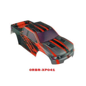REDBACK 1/10 REBEL MONSTER TRUCK BODY,  RED & BLACK, XP041, HC_OZ