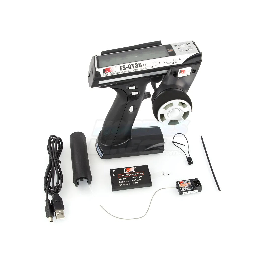 FLYSKY 3 CHANNEL 2.4GHZ DIGITAL RADIO W/BAT, FOR CAR/BOAT, FS-GT3C, HC_OZ