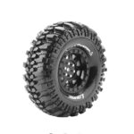 LOUISE 1/10 CR-CHAMP SUPER SOFT CRAWLER TYRE 1.9", BLACK SPOKE RIM, 12MM,  2PC, LT3231VB, HC_OZ