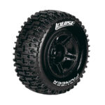 LOUISE 1/10 SC-PIONEER 2.2"x3.0", SOFT, BLACK RIM, REAR, 12MM 2PC, LT3148SBTR, HC_OZ