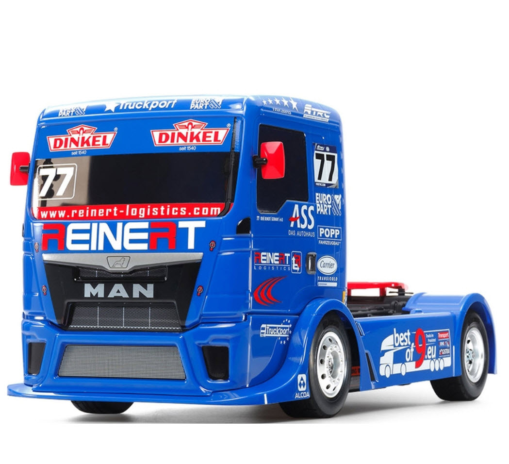 TAMIYA 1/14 TEAM REINERT RACING MAN TGS TT01-E ON-ROAD KIT, 58642A HC_OZ