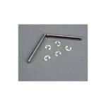TRAXXAS SUSPENSION PINS,  2.5MMx31.5MM KING PINS W/ E-CLIPS 3740, HC_OZ