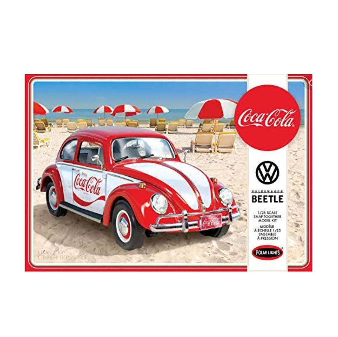 POLAR LIGHTS 1/25 VW COCA COLA VOLKSWAGEN BEETLE, SNAP IT, SKILL 3 960 HC_OZ