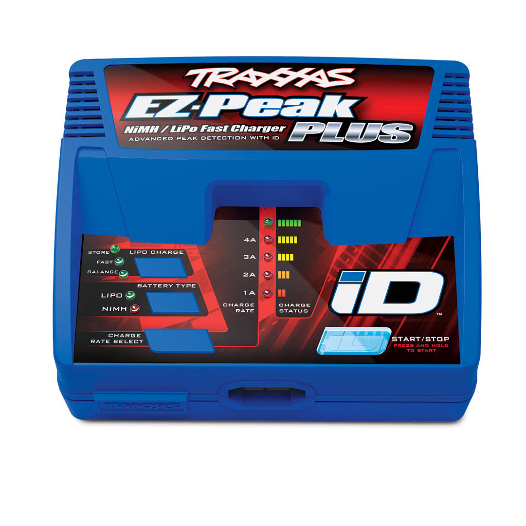 TRAXXAS EZ-PEAK PLUS 4-AMP NIMH/LIPO 3S FAST CHARGER W/ID PLUG, 2970AX, HC_OZ