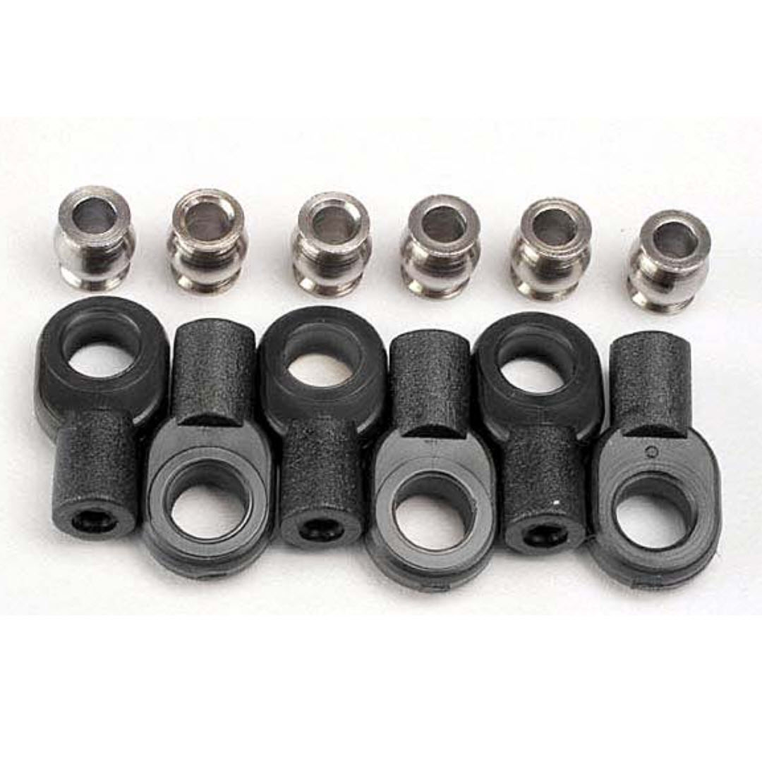 TRAXXAS ROD ENDS, SHORT 6PC, HOLLOW BALLS 6PC, 2742X, HC_OZ