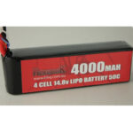 REDBACK RACING 14.8V 4S 4000MAH 50C LIPO, DEANS, FLIGHT PACK, RBLP4C4050, HC_OZ