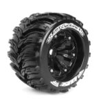 LOUISE 1/8 CYCLONE MOUNTED ON BLACK WHEEL, 3.8", 1/2 OFFSET, 17MM, 2PC, LT3220BH, HC_OZ