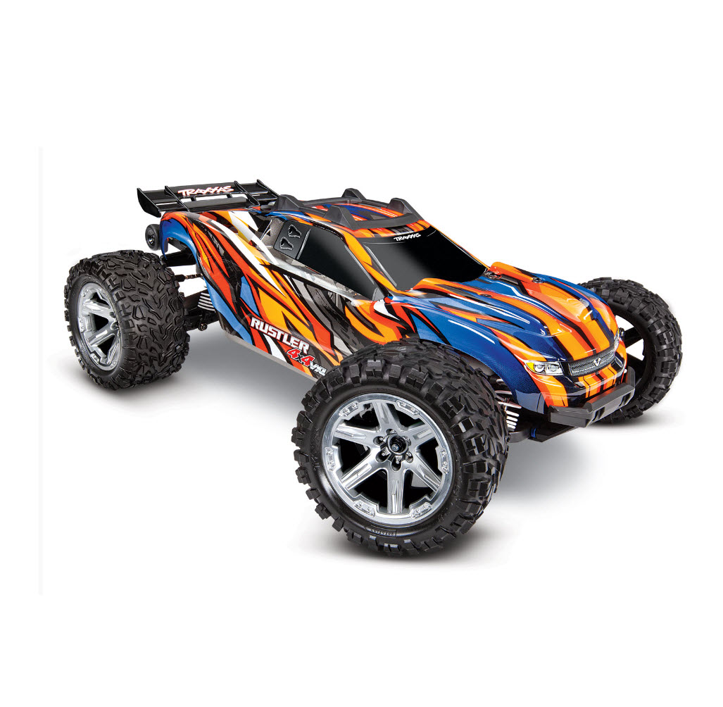 TRAXXAS 1/10 RUSTLER VXL B'LESS 4X4 TRUCK 104+KM TSM 67076-4O HC_OZ