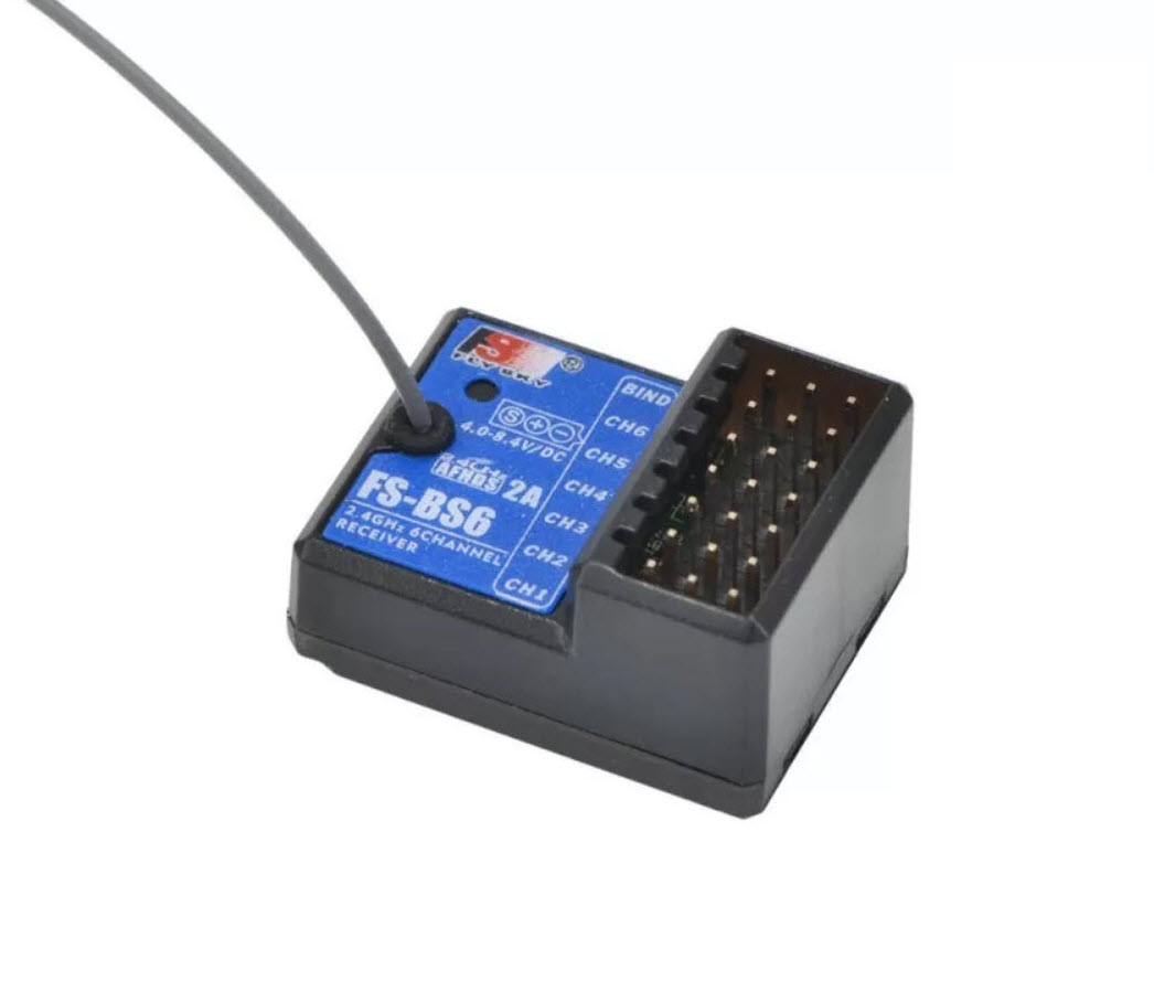 FLYSKY 6 CHANNEL RECEIVER 2.4GHZ, FS-BS6, HC_OZ