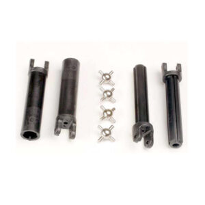 TRAXXAS HALF SHAFTS, LONG TRUCK, EXT SPLICED X 2, INT SPLINED X 2, METAL U JOINTS X 4, 1951 HC_OZ