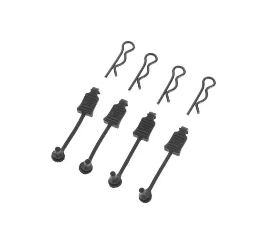 ARRMA 1/8 scale body clip retainer set, black