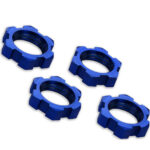 TRAXXAS WHEEL NUTS, SPLINED, 17MM, SERRATED, BLUE-ANODIZED 4PC 7758, HC_OZ