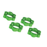 TRAXXAS WHEEL NUTS, SPLINED, 17MM, SERRATED, GREEN-ANODIZED 4PC 7758G, HC_OZ