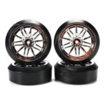 TEAM MAGIC 1:10 KF STARLIGHT WHEEL & TYRE DRIFT SET, 45°, SILVER 4PC TMK7624SH  HC_OZ