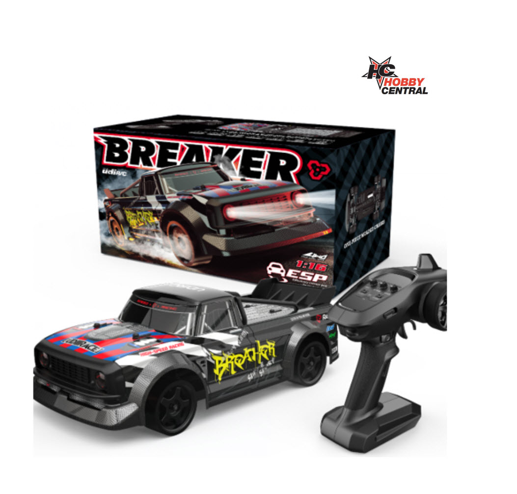 UDI 1/16 GYRO DRIFT CAR DUAL MODE W/LED LIGHTS, 4WD, ONROAD OR OFF-ROAD, UDI1601 HC_OZ