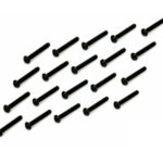 THUNDER TIGER BUTTON HEAD BLACK SCREW, M3X22MM, 20PC, PD0674, HC_OZ