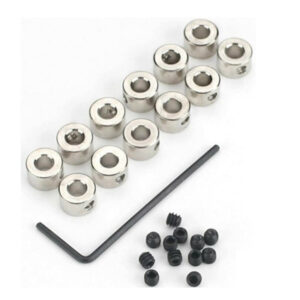 DU-BRO 5/32" PLATED BRASS DURA-COLLARS 4.0MM (12PC), DUBRO 598, HC_OZ