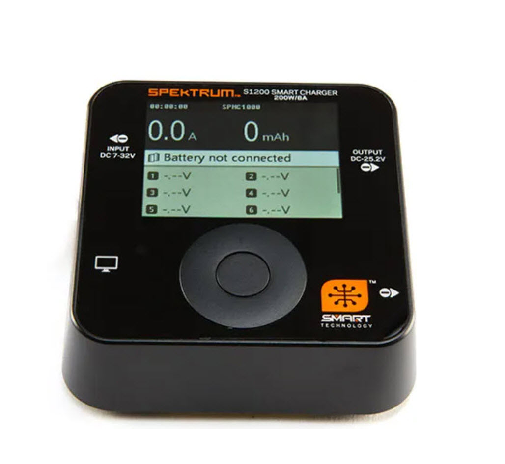 SPEKTRUM SMART S1200 DC CHARGER, 1 X 200W, SPMXC1000, HC_OZ