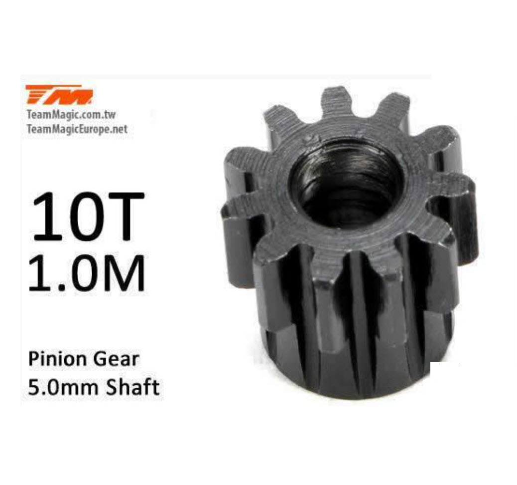 TEAM MAGIC 10T, PINION GEAR, M1 FOR 5MM SHAFT, TMK6602-10, HC_OZ