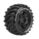 LOUISE 1/5 X-CYCLONE MFT FOR ARRMA KRATON 8S, HEX 24MM, BLACK SPORT, 2PC, LT3298BM  HC_OZ