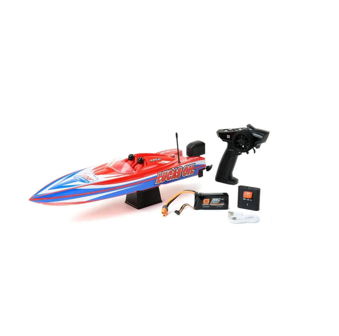 PROBOAT 17" POWER BOAT RACER, DEEP-V, LUCAS OIL, RTR, PRB08044T2 HC_OZ
