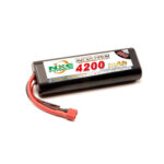 NXE POWER 7.4V 2S, 4200MAH 40C ROUND HARD CASE W/DEANS PLUG, NXE4200HCR402DEANS HC_OZ